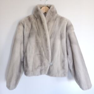 Pierre balmain Mink Fur Coat silver gray